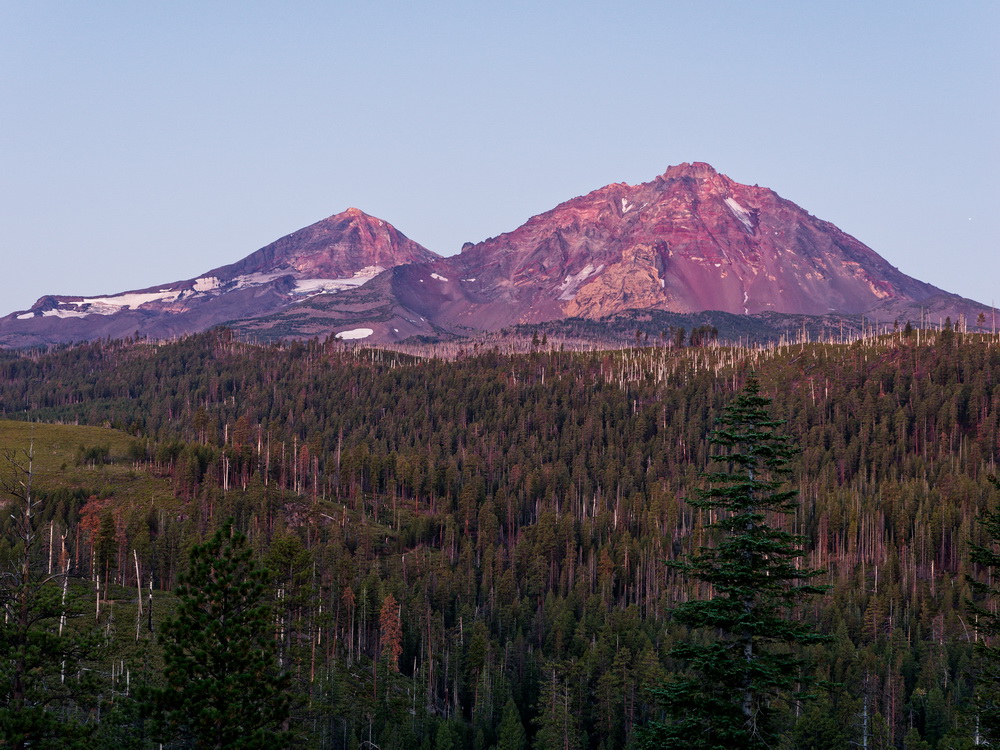 Above: Middle and North Sister at Blue Hour