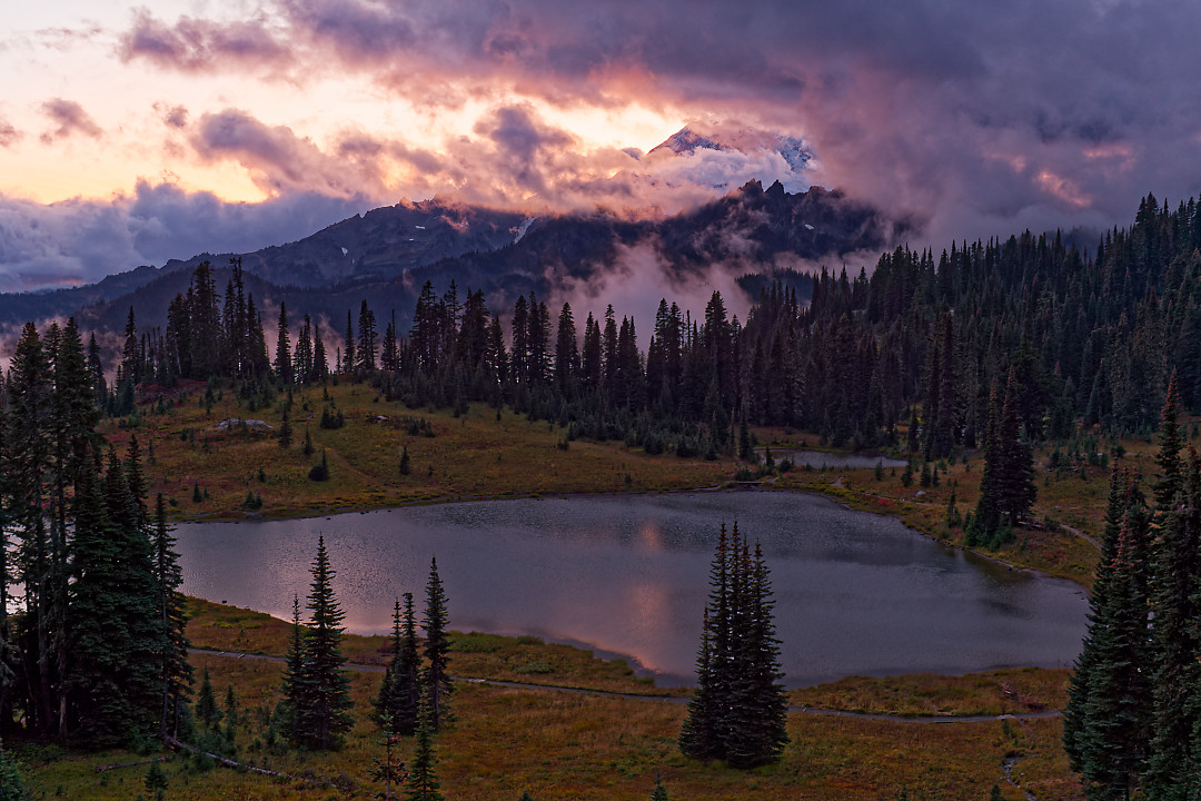 Above: Tipsoo Lake at Sunset.