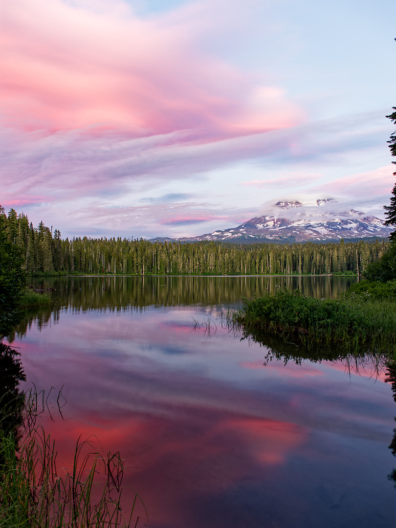 Above: Mount Adams sunset in mid Summer.