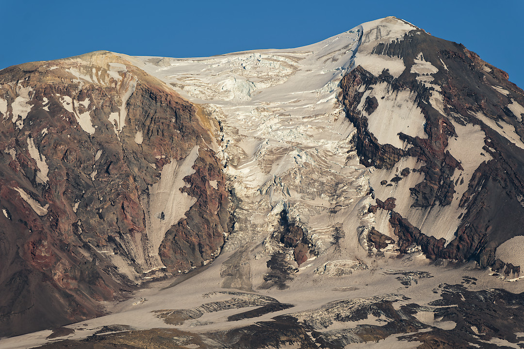 Above: Telephoto shot of Mount Adams.