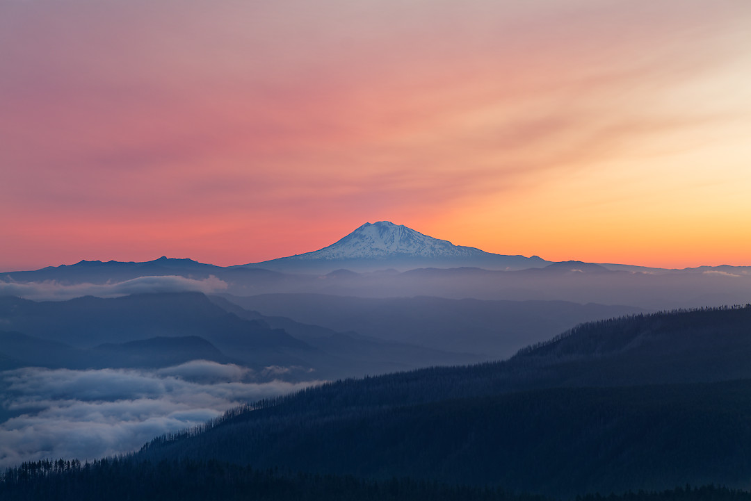 Above: Mount Adams at Sunrise.