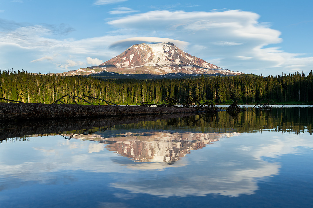 Above: Lenticular clouds over Adams.