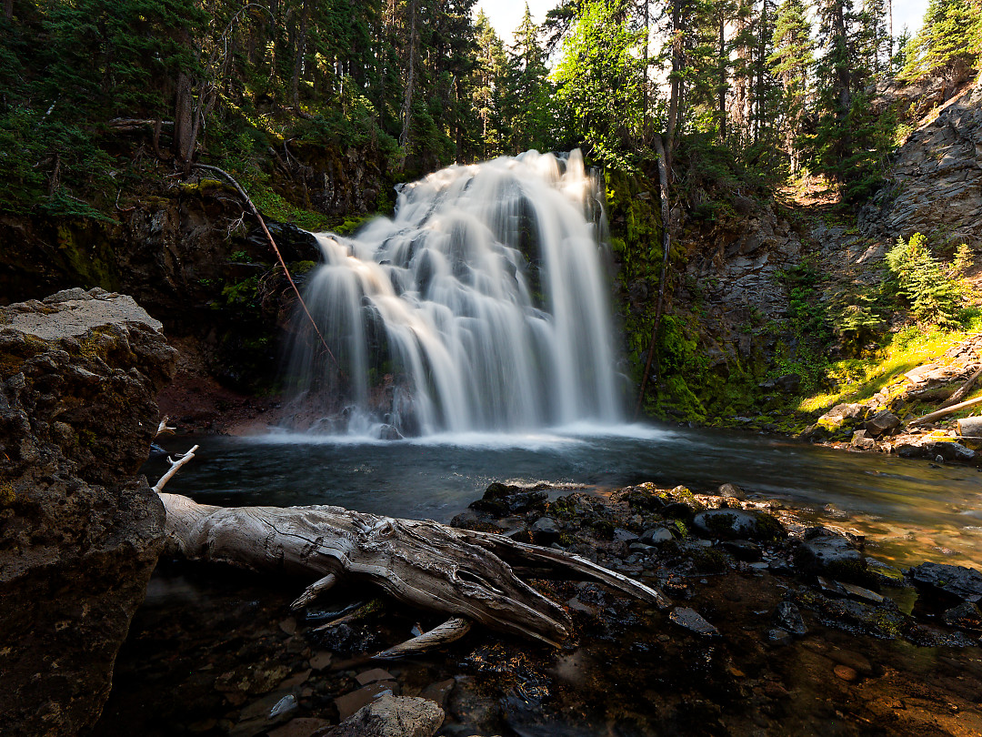 Above: An unnamed falls along Tuamlo Creek.