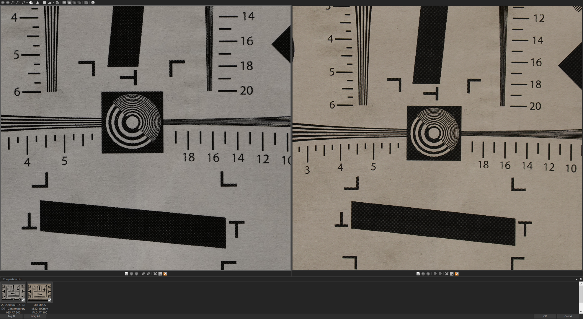 Above: Above: Center 200mm (Left) and 100mm (Right) wide open.